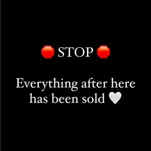 Sold items below ⬇️